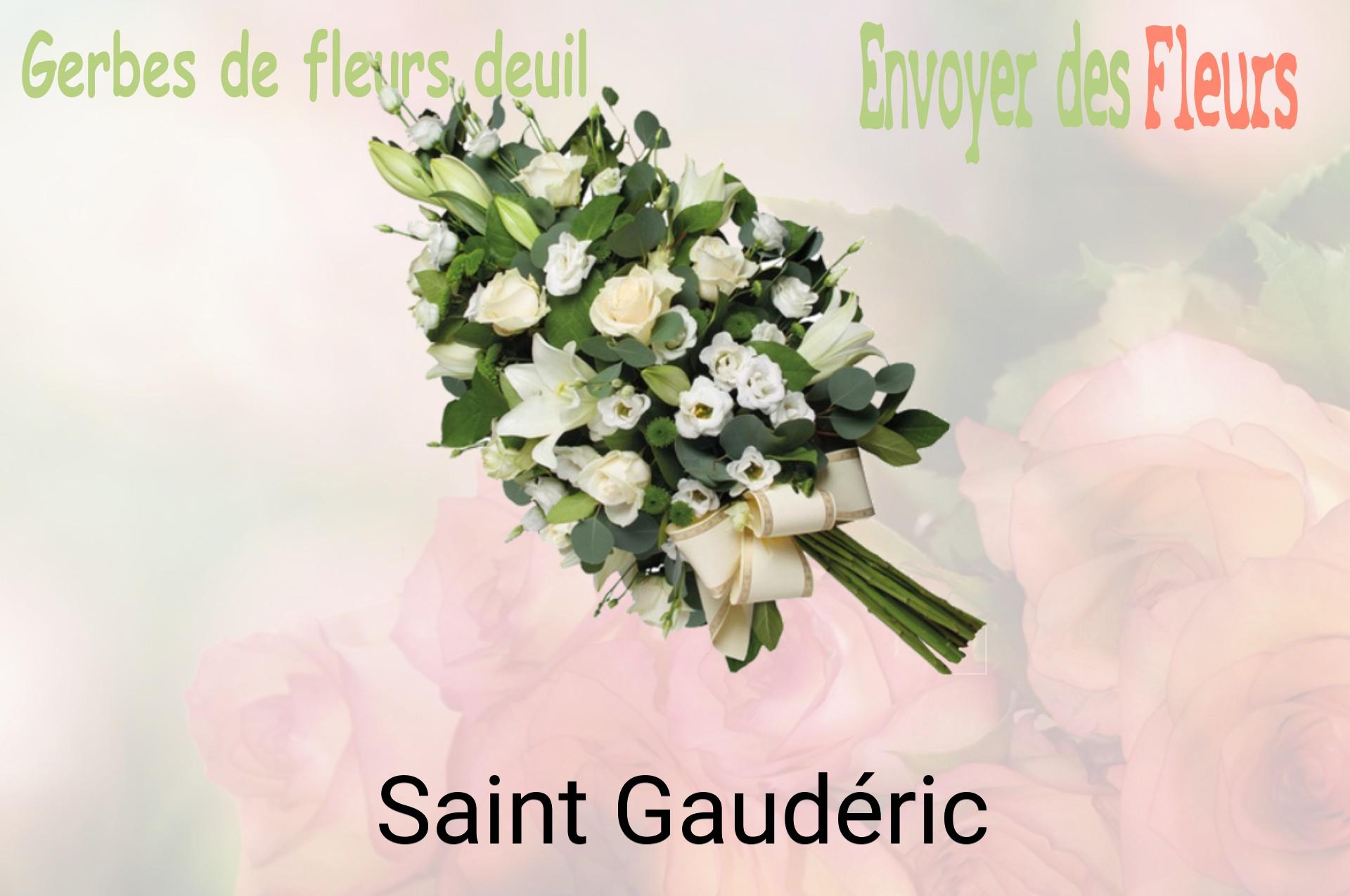 Gerbe de fleurs de deuil livrée à Saint-Gaudéric